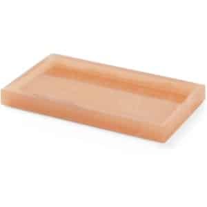 Egoods - Roze Sieraden Organizer Tray - Resin Bak voor Douche, Keuken en Dressoir - Decoratieve Parfum, Ring en Kaarsenhouder - Opbergbak voor Sieraden en Accessoires met Roze Design - 19,7 x 10 x 2 cm.