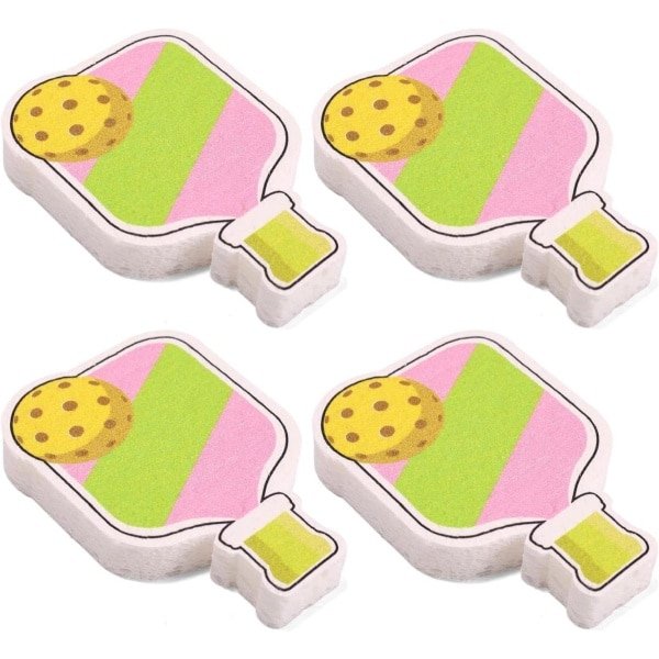 Egoods - Set van 4 Herbruikbare Keukensponzen in Pickleball-vorm - Milieuvriendelijk en Grappig keuken accessoires