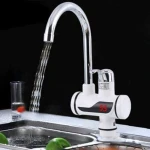Elektrische Kraan 220V met Zijmontage - Directe Waterverwarmer, LCD-scherm, Wit, Geschikt voor Keuken en Tuin