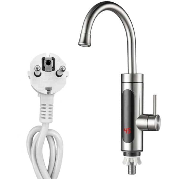 Elektrische Kraan met Directe Waterverwarmer - Keukenkraan 220V 3000W, 360° LED Temperatuurdisplay, Geschikt voor Keuken en Badkamer [Energieklasse A]