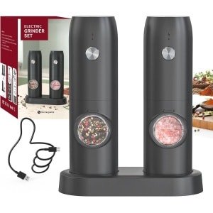 Elektrische Pepermolen Set - USB Oplaadbaar met Instelbare Grofheid en Keramische Molen voor Thuis en Keuken