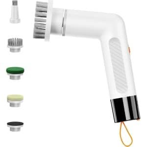 Elektrische Schoonmaakborstel met 5 Verwisselbare Borstels - LED Display - Elektrische Spinborstel voor Huishouden, Badkamer, Tegels, Keuken, Banden