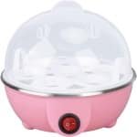 Elektrische eierkoker, multifunctionele mini-eierkoker, automatische uitschakeling, stoompan, 7 capaciteit, elektrisch, voor de keuken van (roze)