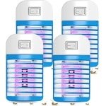 Elektrische muggenlamp - niet giftig - veilig - elektrisch vliegengaas - licht - huis - tuin - keuken - woonkamer - insecten - muggen - vliegen - vlinders - 4 stuks