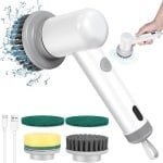 Elektrische reinigingsborstel voor keuken, wastafel en badkamer - Spin power scrubber (4 soorten hoofdreiniging)