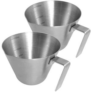 Espresso Shot Cups 100ml - RVS Maatbeker - 2 Stuks - Keuken Gadgets voor Espresso Accessoires