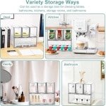 Famanu - Set van 4 koffiepadhouders en theezakjes organizers, stapelbare accessoires voor koffiebar en keuken