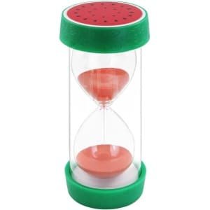 Fruit Zandloper Zandtimer voor Thuis en Keuken - Veilig en Kleurrijk Design - Countdown Decoratief Accessoire - Xmas Cadeau - Watermeloen Thema - 15 Minuten Tijdmeting