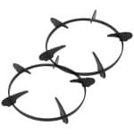 Gietijzeren woksteunring, 2 stuks woksteunrek, gasfornuishoes, kookplaten, kookplaten, wokrek, woksteunstandaard, keuken, gasfornuisrek, accessoires