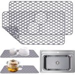 Hittebestendige antislip gootsteenmat, 2 stuks opvouwbaar, keuken accessoire.