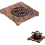 Houten Keuken Onderzetters - Walnoot - Set van 4 - Theepot Accessoires