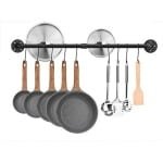 Industriële Keukenstang 60 cm - Wandpannenhouder met 10 Haken voor Keuken Accessoires