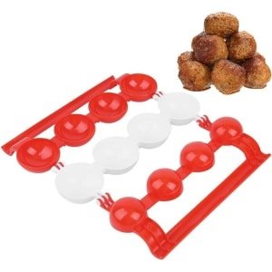Inovra - Keuken accessoire voor het maken van gevulde vleesballen en cake - Kunststof schimmel voor gehaktballen - IJsbol vorm - Meloen bal maker.