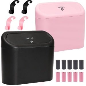 Inovra Plus - 2 stuks vuilnisemmers voor auto's met 150 afvalzakken - Ideaal voor auto, familie, kantoor en keuken - Auto-accessoires voorstoel