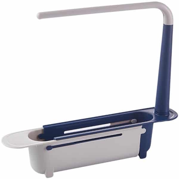 Keuken spoelbestand, Spoelbestand telescoop organisator, spoelbestand verstelbare stand, keuken tafel accessoires bak borstel (blauw)