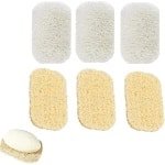 Luffa spons zeepkussen, zeepbakje, beschermpads voor zeepbakje, accessoires voor douche en keuken, 6 stuks.