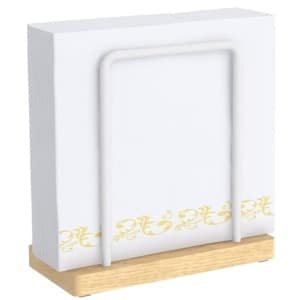 Metalen Servet Houder Wit voor Tafel - Servetten Stand voor Keuken Accessoires