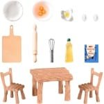 Miniatuur Poppenhuis Bakset Accessoires (13 Delig) - Keuken Decoratie