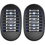 Muggenlamp Elektrische insectenverdelger met uv-licht en reinigingsborstel - muggenongediertebestrijding voor thuis - slaapkamer - keuken - kantoor - 2 stuks