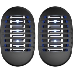 Muggenlamp Elektrische insectenverdelger met uv-licht en reinigingsborstel - muggenongediertebestrijding voor thuis - slaapkamer - keuken - kantoor - 2 stuks