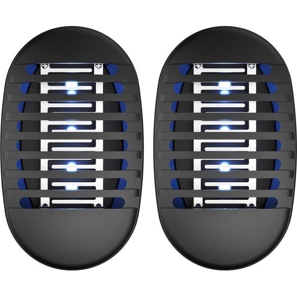 Muggenlamp Elektrische insectenverdelger met uv-licht en reinigingsborstel - muggenongediertebestrijding voor thuis - slaapkamer - keuken - kantoor - 2 stuks