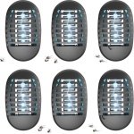 Muggenlamp elektrische insectenverdelger met uv-licht voor thuis-slaapkamer-motten-keuken-eetkamer (6 stuks)