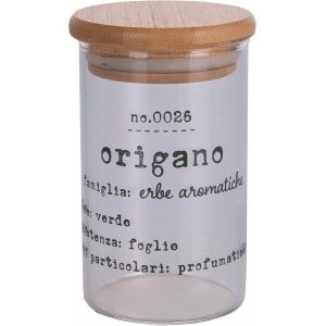 Opbergpot Kruiden Glas met Etiket - Oregano - Keuken Accessoire