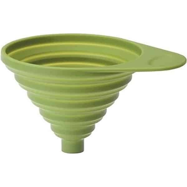 Opvouwbare Siliconen Trechter Keuken Accessoire Groen