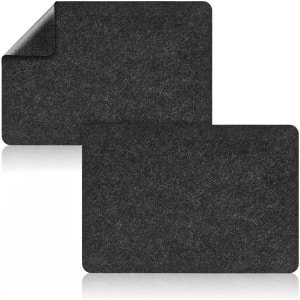 Ovenbeschermingsmat - 2 Stuks - Beschermmat - Keuken Accessoire - Gevoeld - Waterdicht en Antislip - Geschikt voor Airfryer Koffiezetapparaat Keukenblad - 44*30CM - Zwart