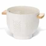 Roestvrijstalen Zeef met Houten Handvat - 22cm Keuken Accessoire voor Pastagaren, Fruit en Groenten