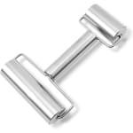 Roestvrijstalen deegroller met dubbele kop voor pizza, fondant, cake en meer - Anti-aanbak deeguitroller voor vaatwasmachine - Keuken accessoire met 2 rollen