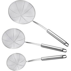 Roestvrijstalen schuimspaan en zeeflepel set met lange handgreep - Keuken-accessoires voor koken en bakken