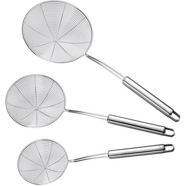 Roestvrijstalen schuimspaan en zeeflepel set met lange handgreep - Keuken-accessoires voor koken en bakken