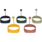Ronte - Eierringen Set 5 Stuks - Non-stick Bakvormen voor Gebakken Eieren, Pannenkoeken en Omeletten - Koekenpan Accessoires - Keuken Gadgets