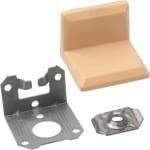 Ronte - Keukenbladmontagebeugels (Set van 10) - Wandophangbeslag - Staal - Beukenkleur - Montage voor Keukenblad - Praktische Ophangbeugels - Keuken Accessoires