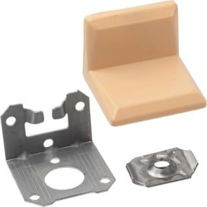 Ronte - Keukenbladmontagebeugels (Set van 10) - Wandophangbeslag - Staal - Beukenkleur - Montage voor Keukenblad - Praktische Ophangbeugels - Keuken Accessoires