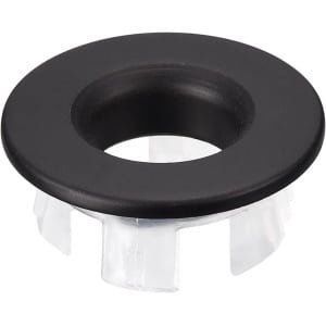 Ronte - Overloop Deksel voor Wastafel en Keuken - Zwarte Ronde Doppen - Afvoerdeksel - Gootsteen Accessoire