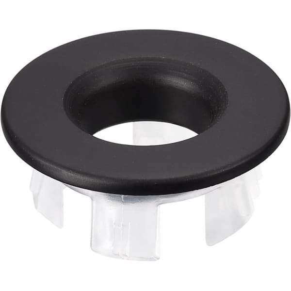 Ronte - Overloop Deksel voor Wastafel en Keuken - Zwarte Ronde Doppen - Afvoerdeksel - Gootsteen Accessoire