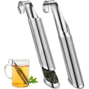 Ronte - Theezeefje 2 STUKS Roestvrijstalen Kruiden Zetgroep Thee-ei Steilere Zeef voor Losse Thee Blad Kruiden Spice - Thee-accessoires Keuken Gadgets Kookgerei.