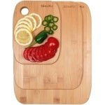 Set van 3 Bamboe Snijplanken - Duurzame Houten Keuken Accessoires in Klein, Middel en Groot