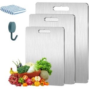 Titanium Snijplank Dubbelzijdig Krasbestendig Mesvriendelijk Keuken Accessoire