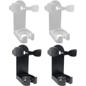 Toothbrush Wandorganiser - 4 Stukken - Wandmontage Elektrische Scheerapparaat - Telefoonhouder voor Woonkamer - Keuken - Badkamer - Slaapkamer (2 Zwart + Wit)