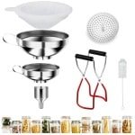 Trechter Set van Roestvrij Staal met Inmaakpotjeslifter en Filter - 7-delig Keuken Accessoire