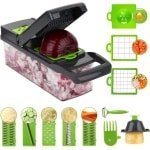 Unyqoos® Multifunctionele Groentesnijder met Diverse Messen en Accessoires voor Keuken