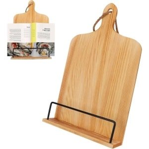 Verstelbare houten keukenboekenstandaard receptenhouder - klassieke keuken boekhouder - houten receptenboek houder - keuken accessoire