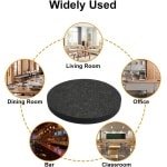 Vilten Onderzetters Set van 6 stuks - Rond 20 cm - Premium Kwaliteit - Glazen, Kopjes en Bar - Vilt Onderzetters voor Dranken - Huis en Keuken Accessoires
