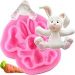 Zeynomax - Siliconen 3D Konijnen Vorm voor Pasen - Fondant Cakevormen - Cupcakes Decoratie Gereedschap - Chocolade Mal - Keuken Accessoires