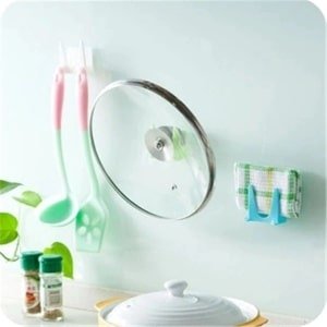 1 Stuk - Snijplank - Wandmontage organizer - Spatel opbergrek - Deksel houder - Spons houder - Keuken accessoires - Blauw