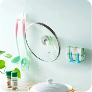 1 Stuk - Snijplank - Wandmontage organizer - Spatel opbergrek - Deksel houder - Spons houder - Keuken accessoires - Blauw