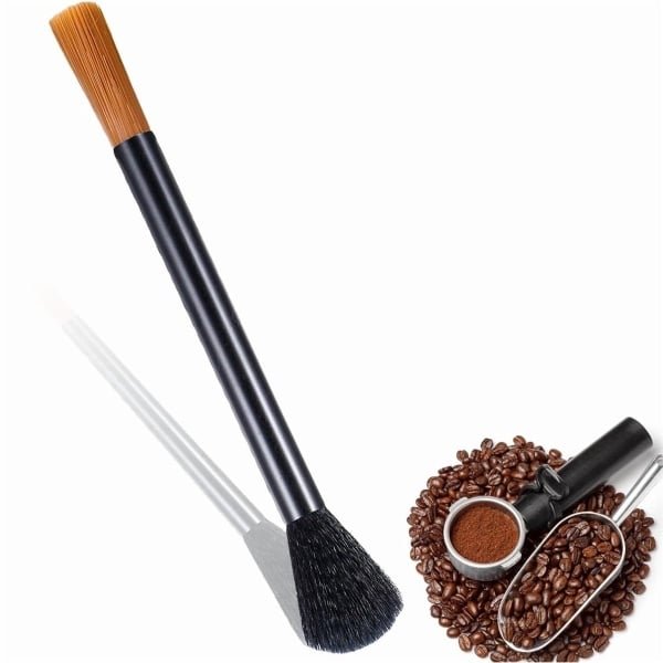 1 stuk Reinigingsborstel voor koffiemolens -Stofzuigen Espressoborstel Accessoires- Reiniger Barista Borstel Machine Reinigingsborstel Reinigingsgereedschap -voor Bonen Koffie Gereedschap Barista Thuis Keuken(zwart)